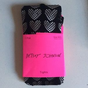 Betsy Johnson heart fishnet stockings